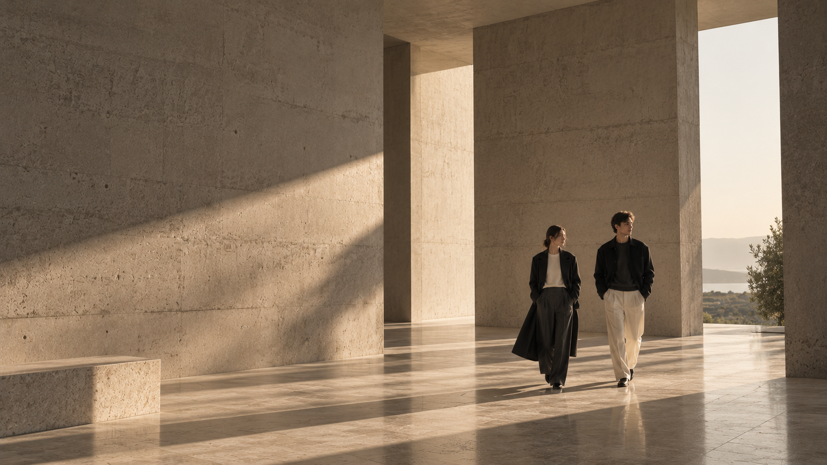 Autumn Winter 2026 collection photographed in a contemporary setting